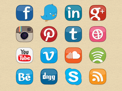 Social Media Icons by Erlen