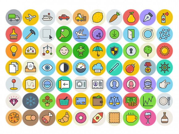 UniGrid 100 Flat Icons