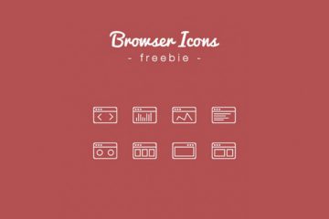 Outline Browser Icons in PSD