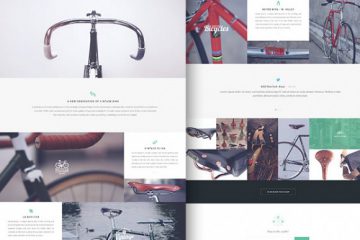 Bicycle Flat One Page Template