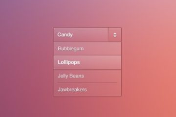 Candy Navigation Dropdown Menu