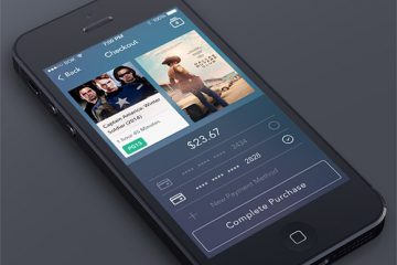 Checkout Screen App in PSD