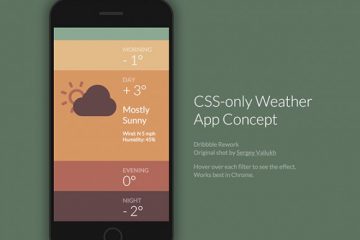 CSS Only Weather App Concept