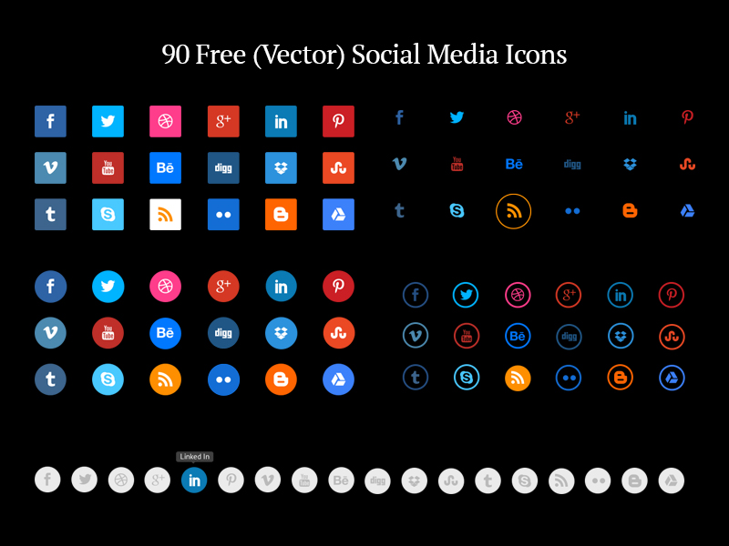 Free Vector Social Media Icons 