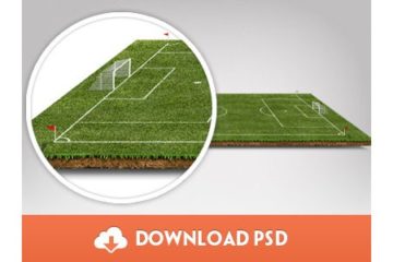 Football Pitch in PSD
