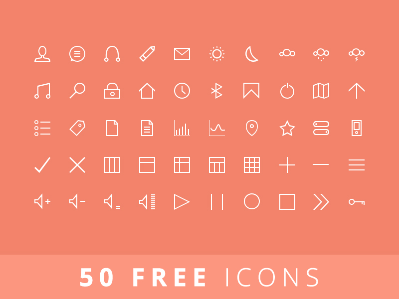 50 Stroke Icons