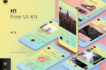 Download this H1 Colorful Mobile UI Kit