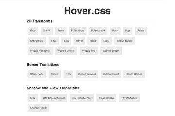 Hover.css CSS3 Hover Effects