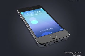 Black iPhone 5S Mockup