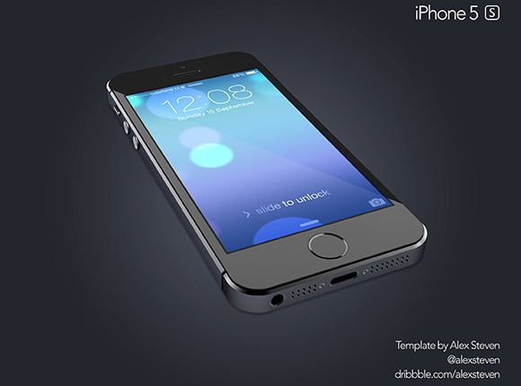 Black iPhone 5S Mockup