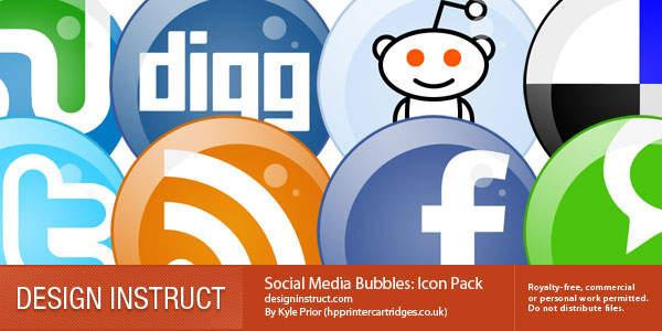 Social Media Bubbles: Icon Pack