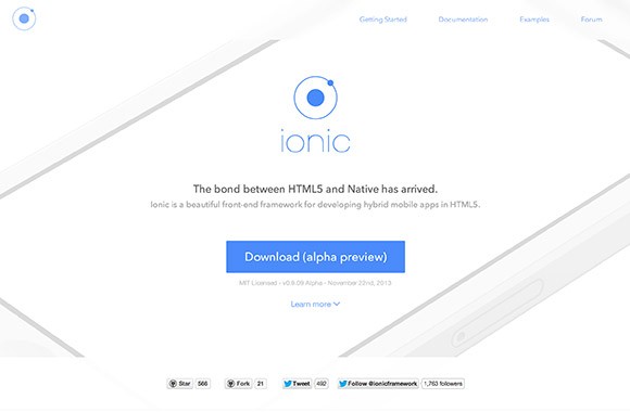 Ionic HTML5 Mobile App Framework