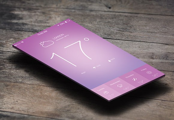 iOS7 Weather App Design