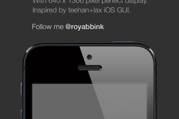 iPhone 5 PSD mockup