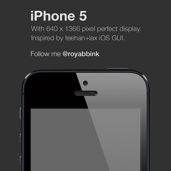 iPhone 5 PSD mockup