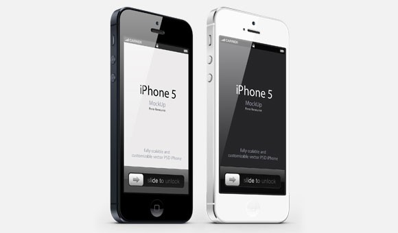 iPhone 5 vector mockup