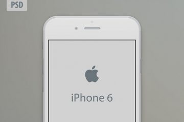 Silver Semi Flat iPhone 6 Mockup