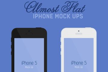 Almost Flat iPhone Mockups