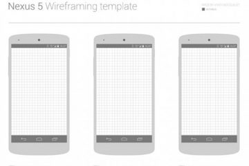 Nexus 5 Wireframe Template