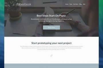 Notebook Landing Page Template