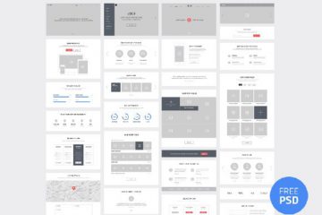 One Page Website WireFrames