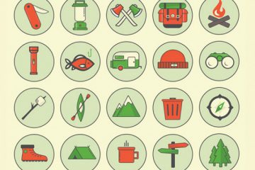 Camping Outdoor Icons