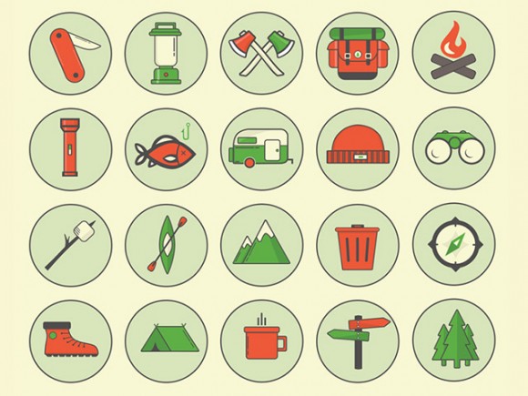 Camping Outdoor Icons