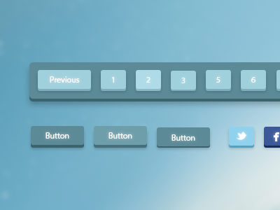 FREE: 3D Pagination and Buttons (PSD)