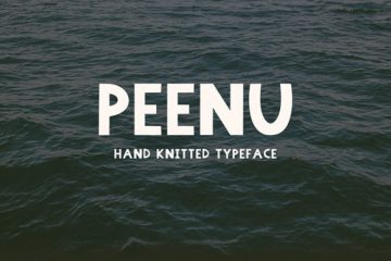 Free Peenu Hand Knitted Typeface