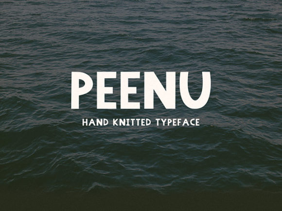 Free Peenu Hand Knitted Typeface