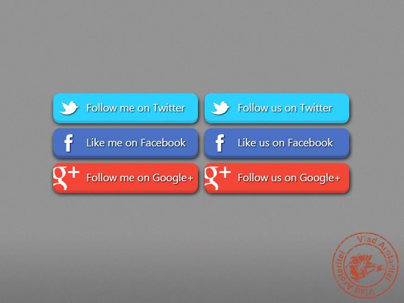 Get 3D Social Buttons For Free
