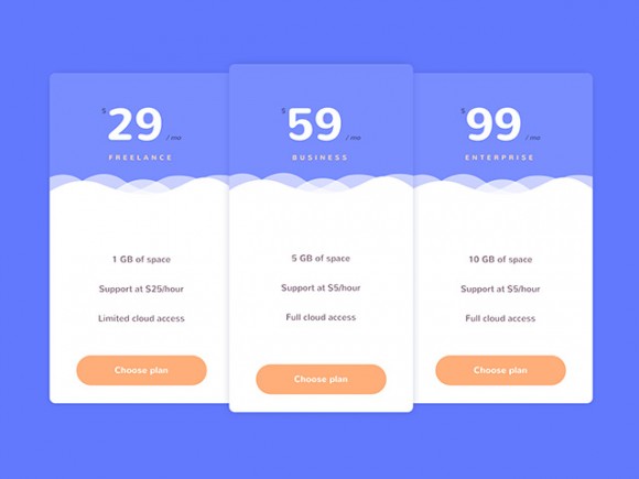 Pricing Tables with HTML/CSS