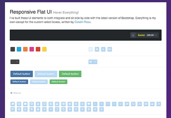 HTML Responsive Flat UI Kit