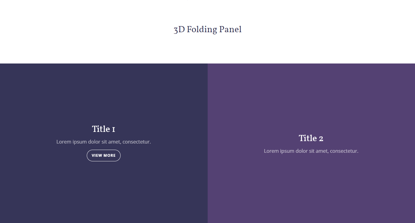  3D Folding Panel
