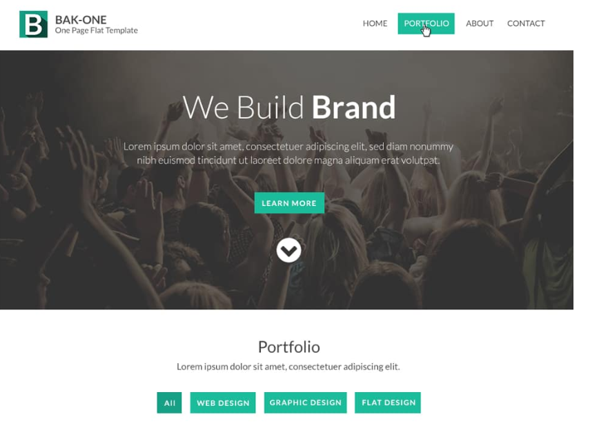 Single Page Website Template