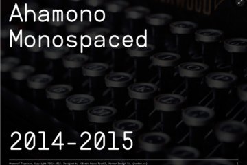Ahamono Monospaced Font