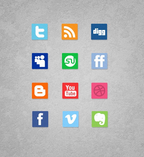 A Free Mini Simple Social Media Icon Set