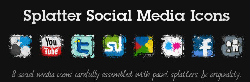 Splatter Social Media Icons